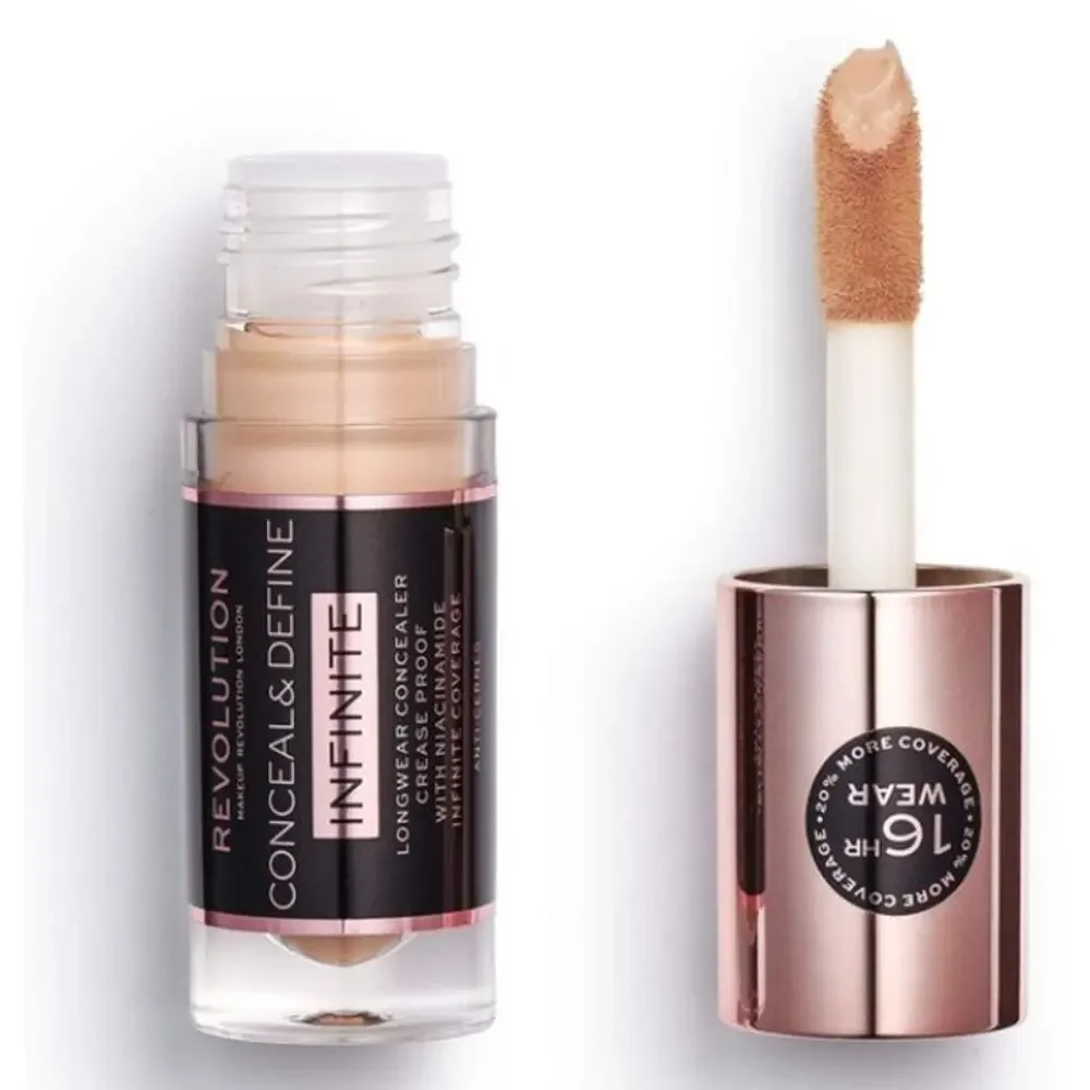 Revolution Conceal & Define Infinite Longwear Concealer, Niacinamide, C8, NWT